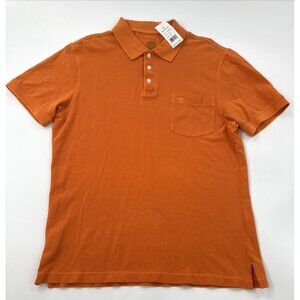 Penguin Polo Shirt Mens Large Orange Pique Bakersfield Short Sleeve Golf $69 NEW